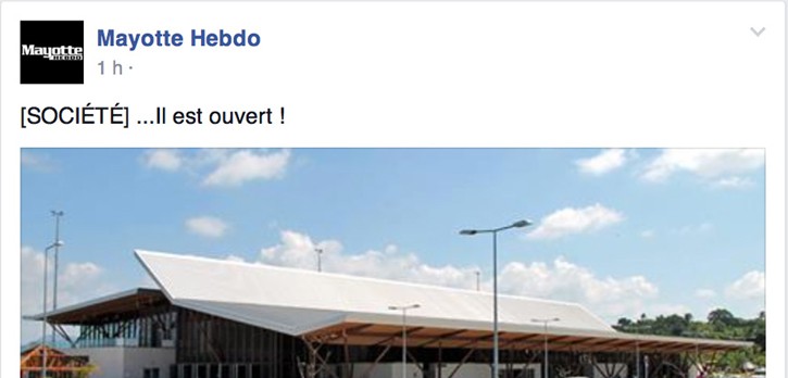 Article paru sur site Facebook de Mayotte Hebdo le 15 Mai 2014
