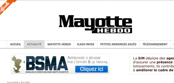 Article paru sur site en ligne de Mayotte Hebdo le 15 Mai 2014