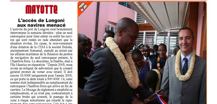 Article sur la Mairie de Bandraboua - Mayotte, paru dans le Flash Infos de Mayotte du 13/05/2009