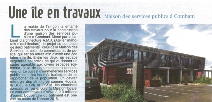 Article paru dans Mayotte Hebdo N°732 – Janvier 2016