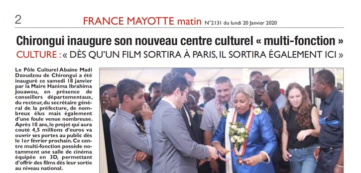 Article paru dans France Mayotte Matin N°2131 du 20 Janvier 2020