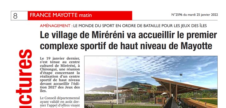 Article paru dans France Mayotte Matin N°2596 du 25 janvier 2022