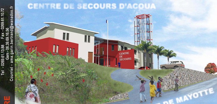 Publicité dans agenda des Sapeurs Pompiers de Mayotte de 2010